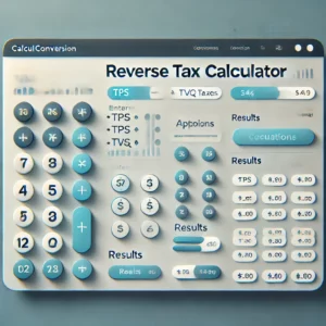 Tools for reverse tax calculation